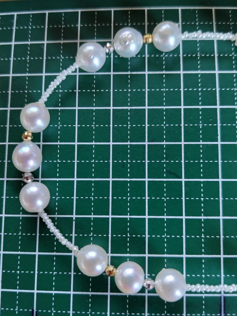 アコヤ真珠、あこや砂芥子パールのオメガ風ネックレス