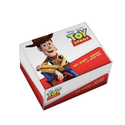 新品・未使用　トイ・ストーリー ウッディ 1オンス　銀貨　専用BOX付き