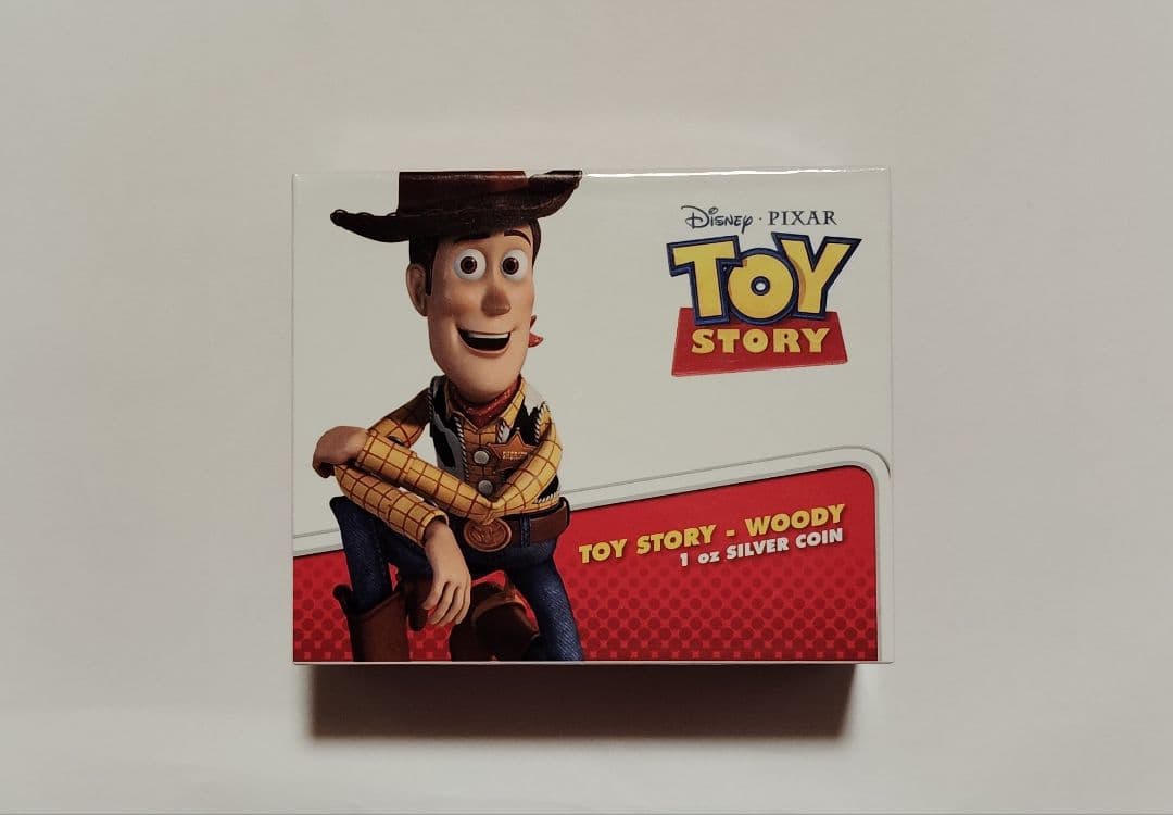 新品・未使用　トイ・ストーリー ウッディ 1オンス　銀貨　専用BOX付き