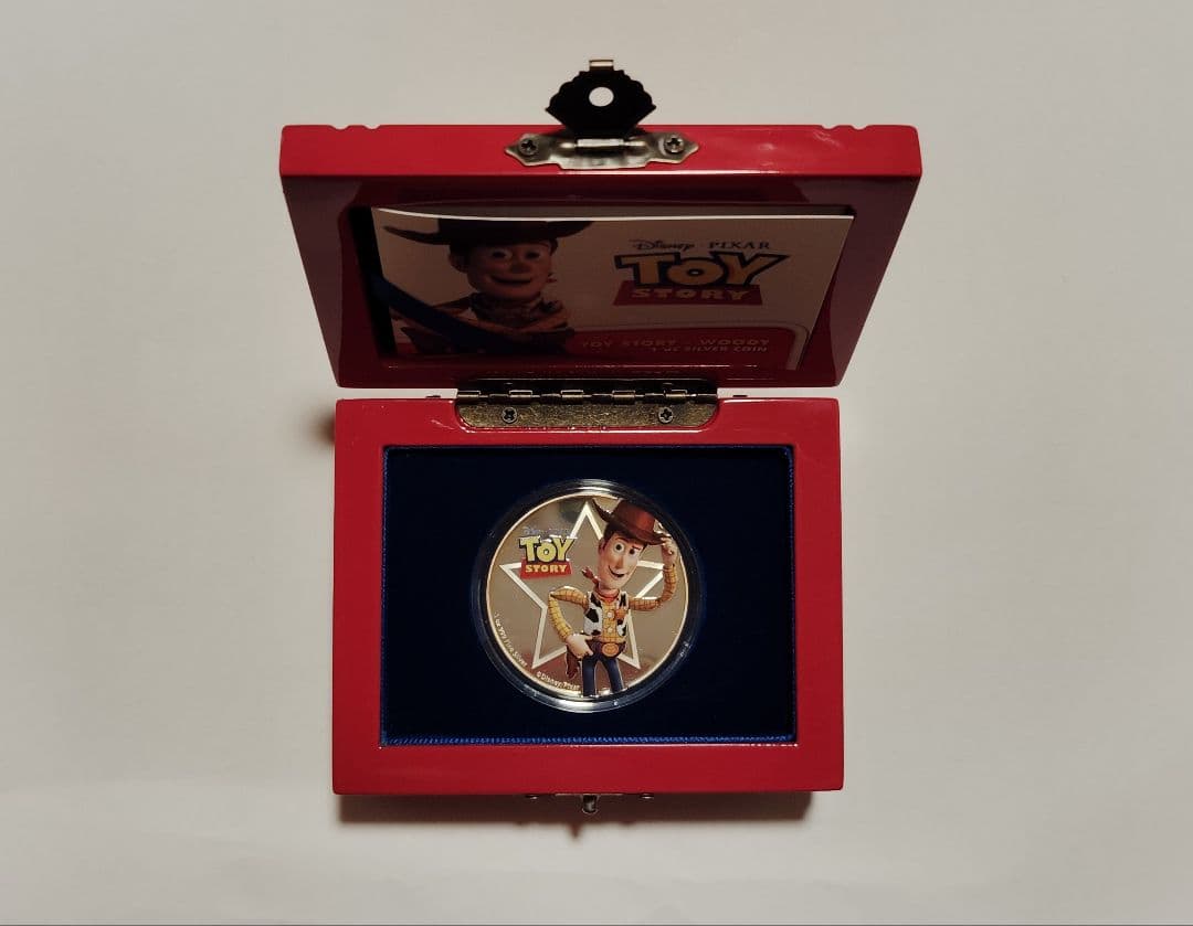 新品・未使用　トイ・ストーリー ウッディ 1オンス　銀貨　専用BOX付き