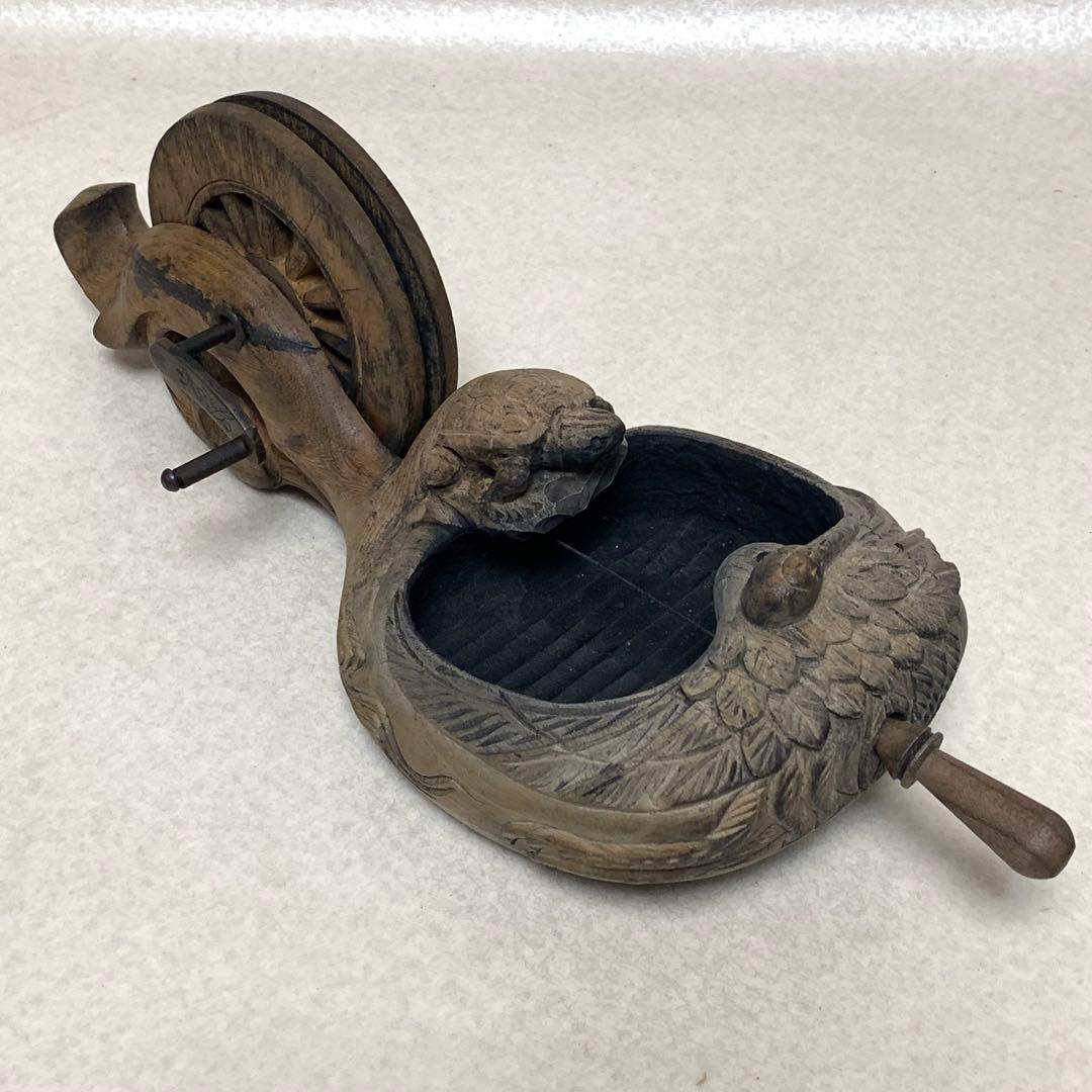 古民具　大工道具　 木彫　墨壷　宗秀作