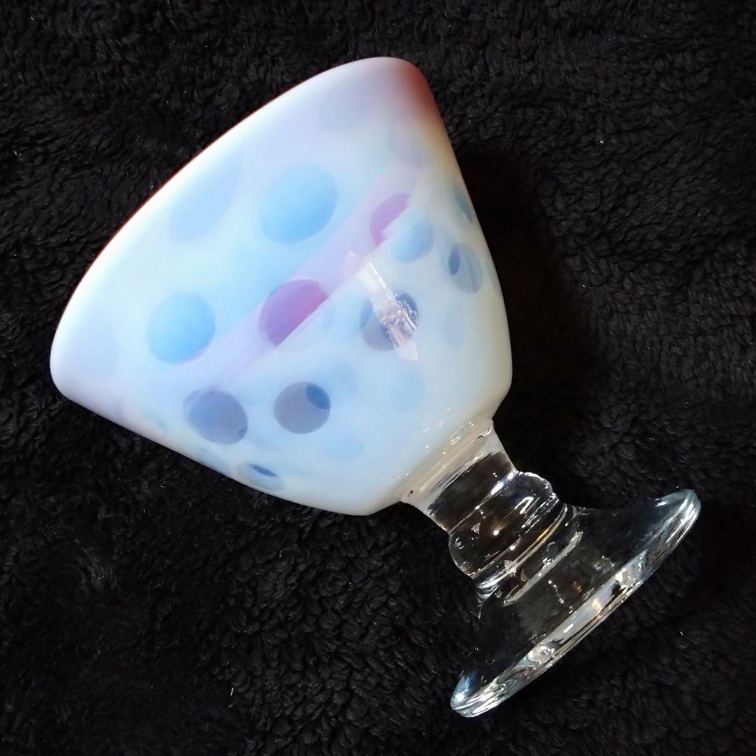 氷コップ　昭和レトロ　水玉　赤　レッド