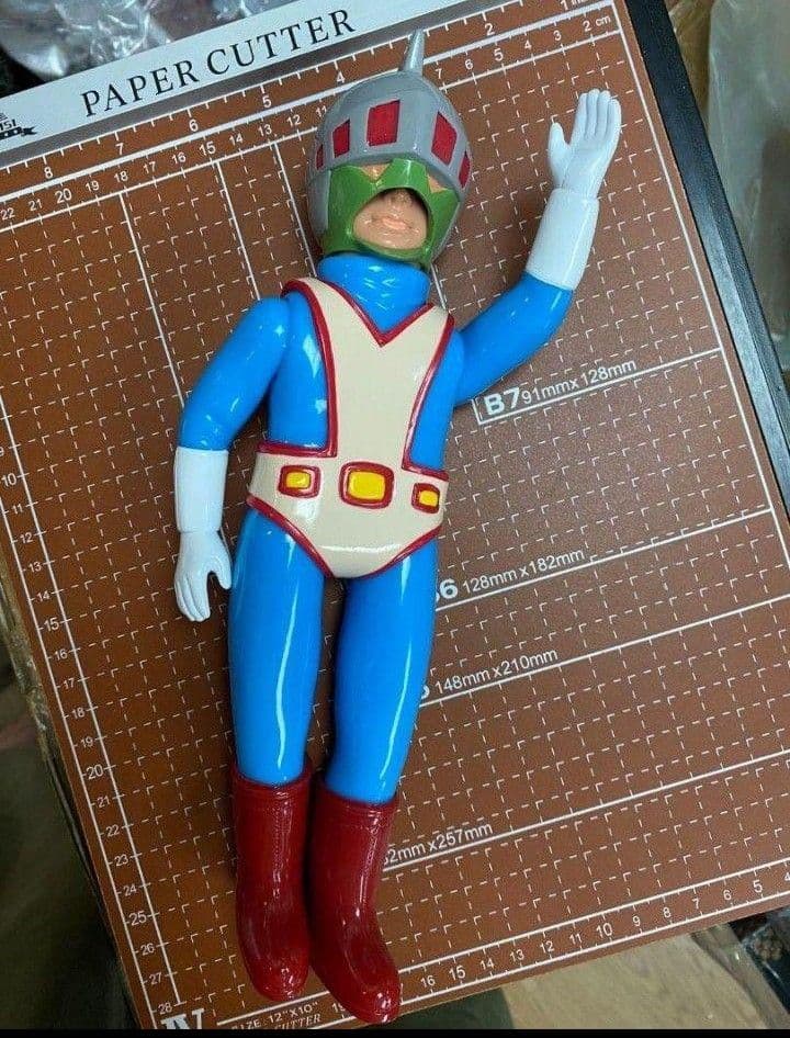 シルバー仮面　面取れソフビ 25cm