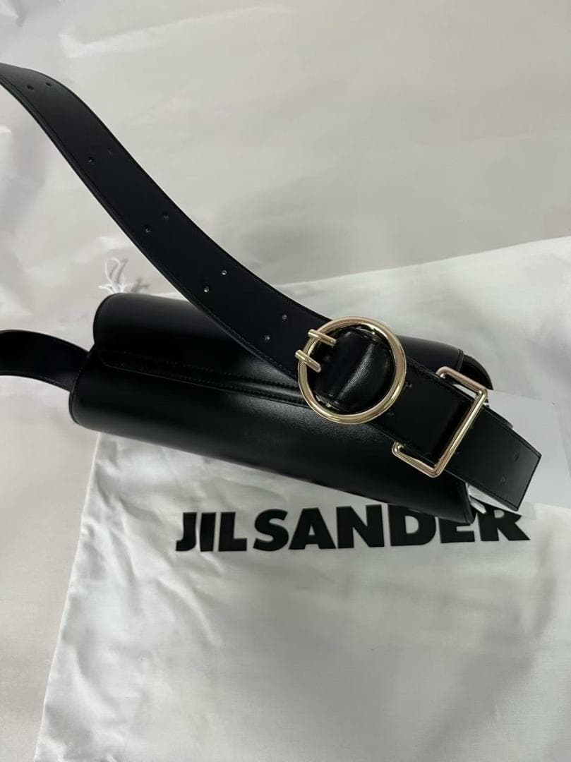 美品✨ブラックレザーショルダーバッグ