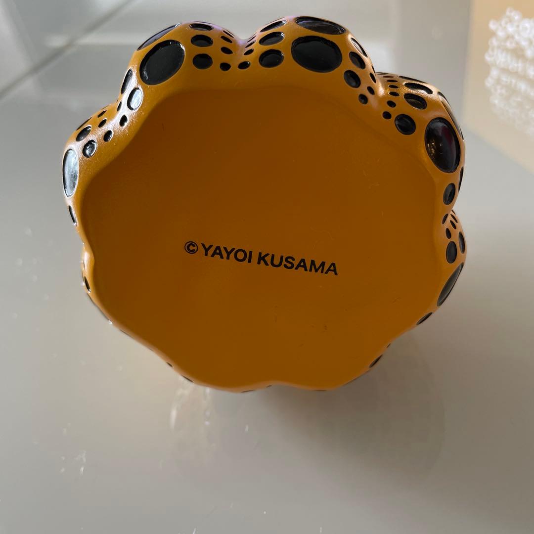 美品　草間彌生 カボチャオブジェ・ペーパーウエイト黄色