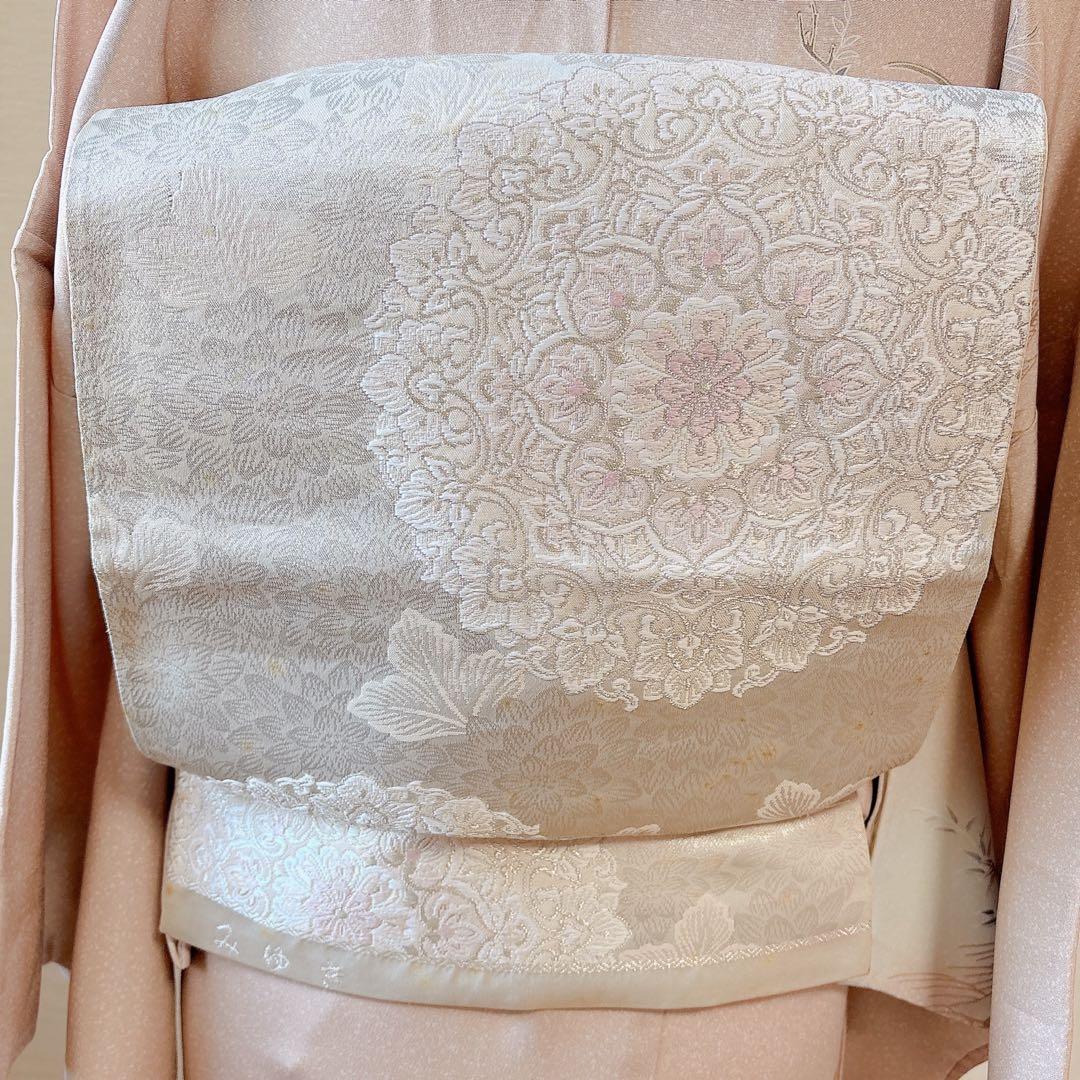 極美品　訪問着　フルセット 友禅 裄67 68 蝶　鳥卒業式　入学式　M L