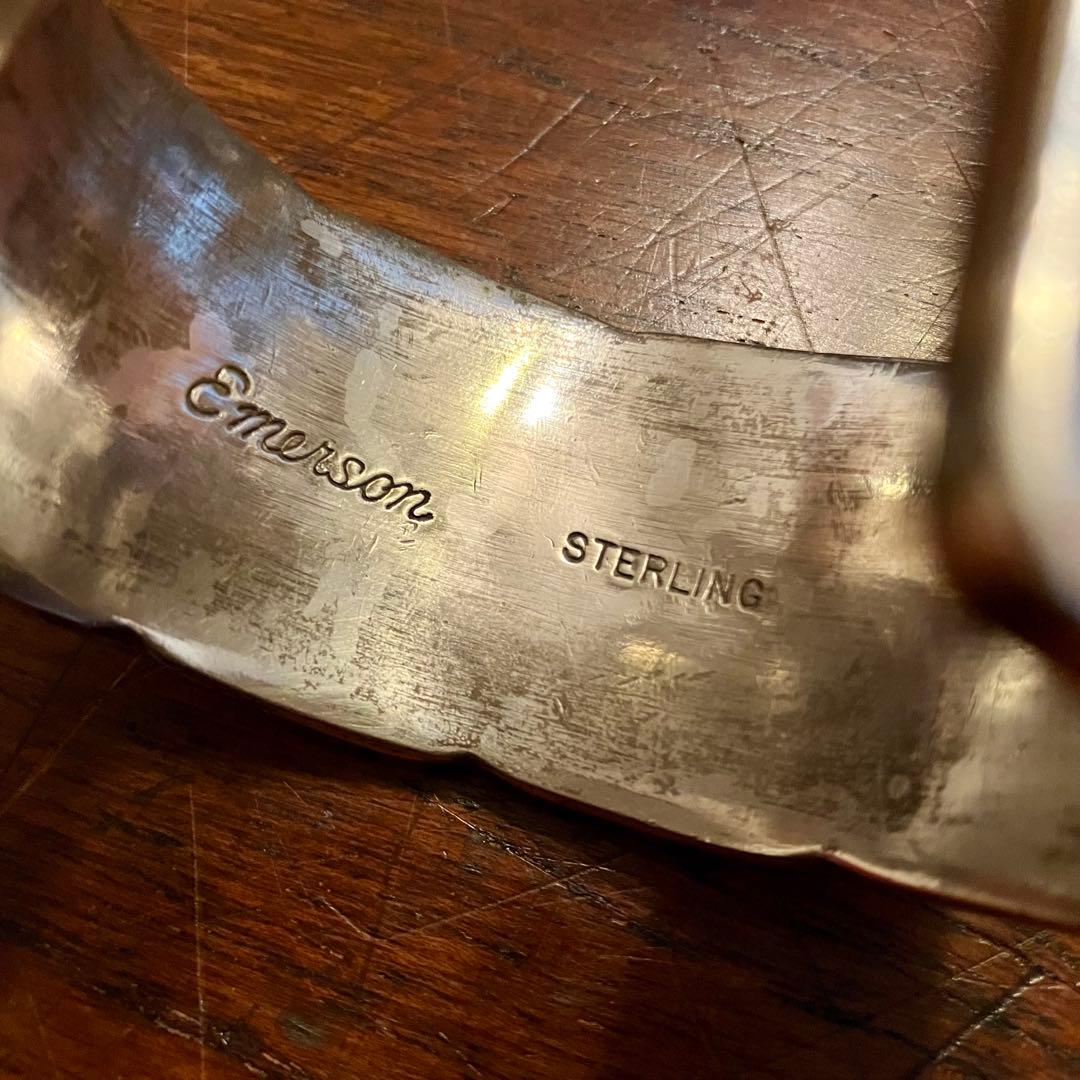 インディアンジュエリー ナバホ族 エマーソン ビル作 スタンプワーク バングル