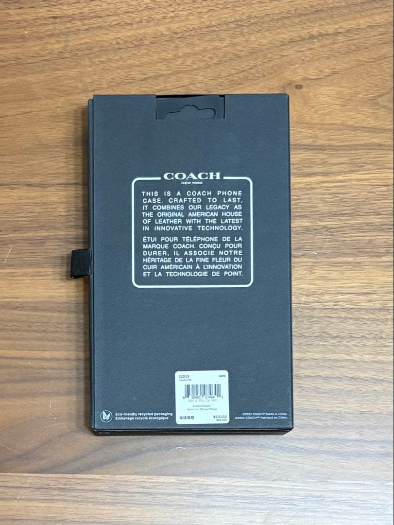 COACH iPhone14PROケース フォリオ・シグネチャー キャンバス