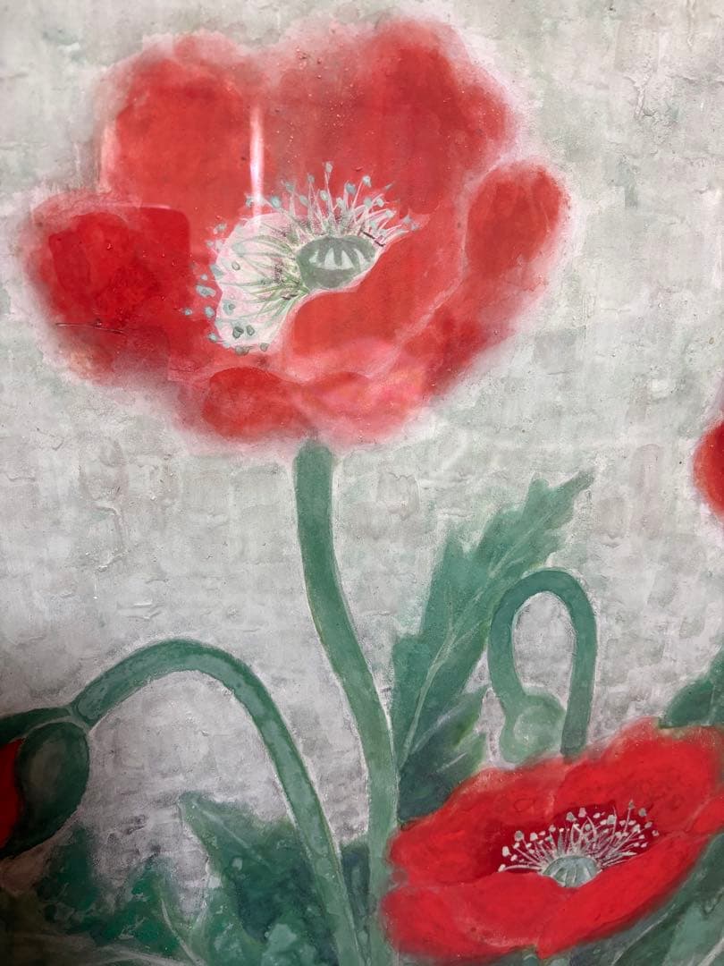 アネモネ　油絵　絵画