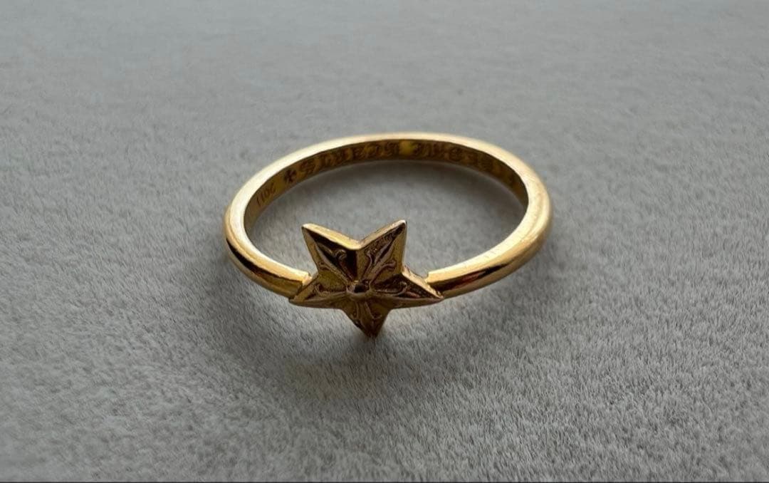 鑑定済みクロムハーツ 22K BUBBLGM STAR/22Kバブルガムスター