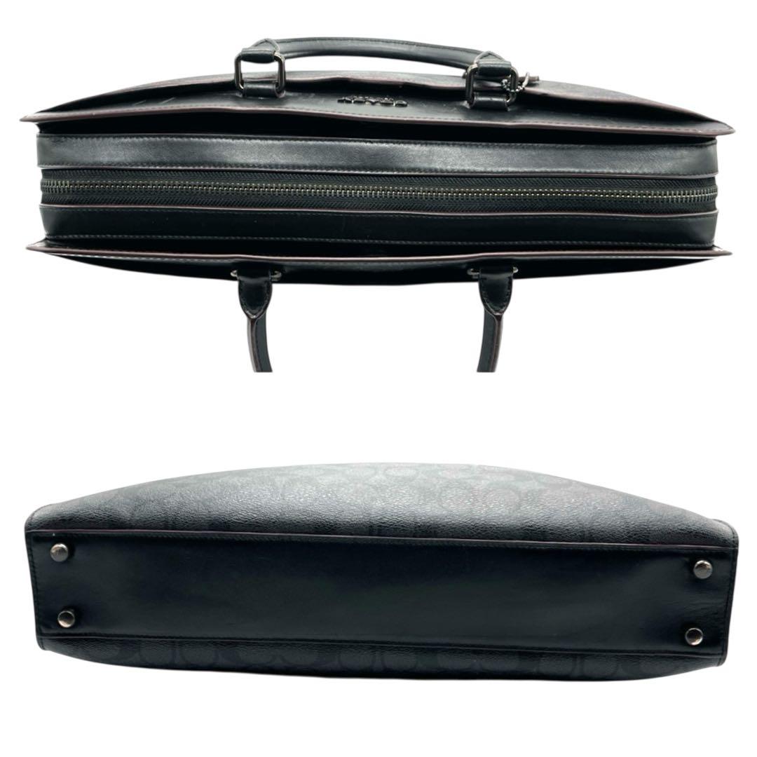 コーチ 2way ブリーフケース ビジネスバッグ シグネチャー PVC レザー