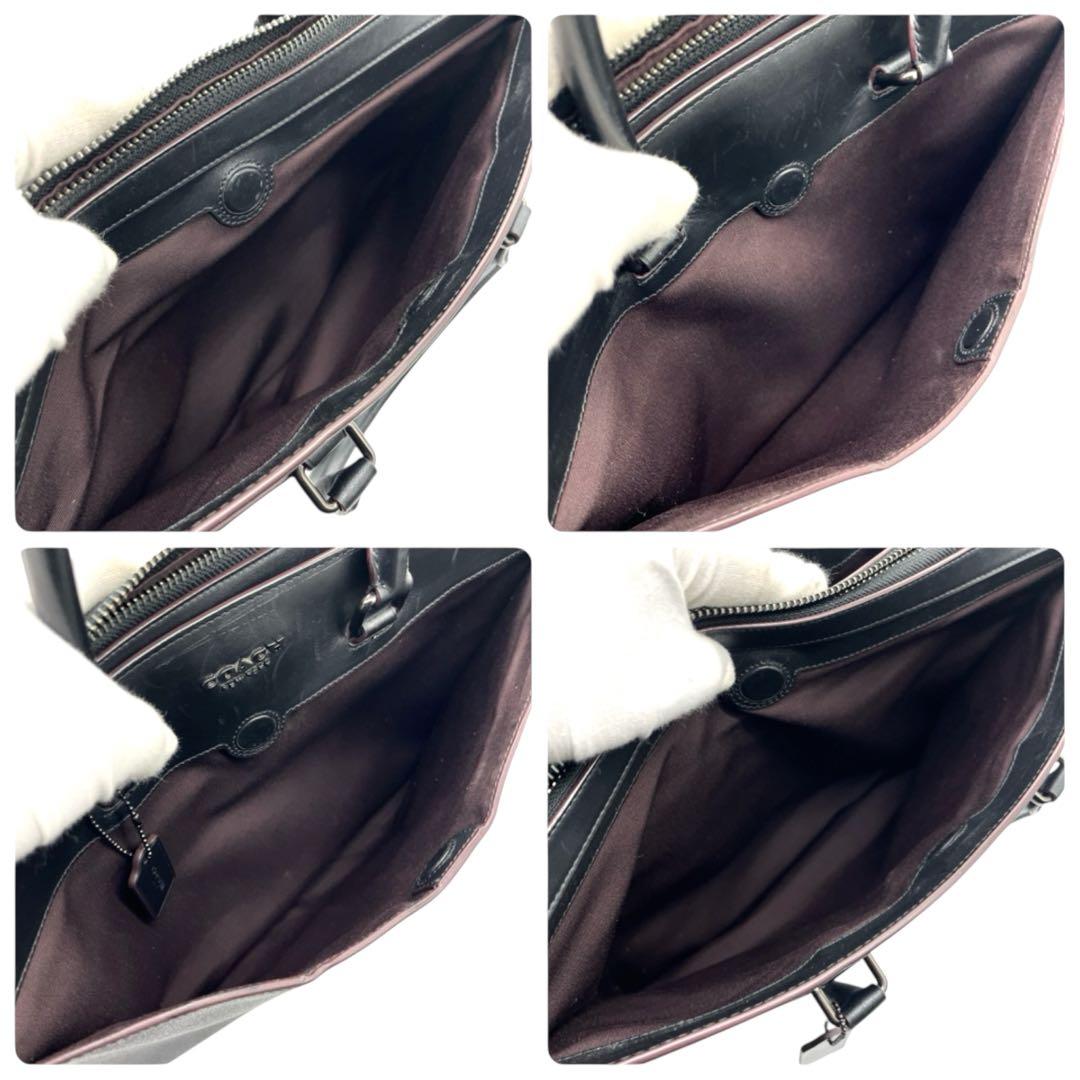 コーチ 2way ブリーフケース ビジネスバッグ シグネチャー PVC レザー