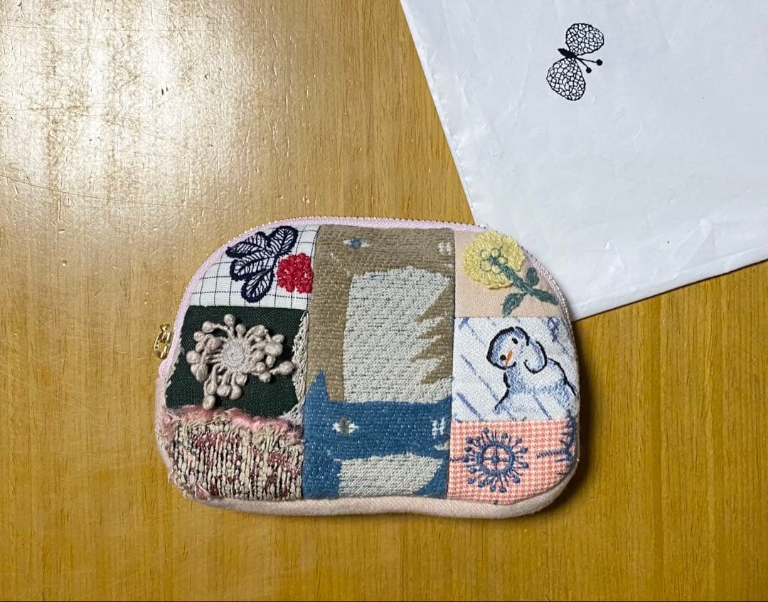 ボール　ミナペルホネン　ハンドメイド　ポーチ