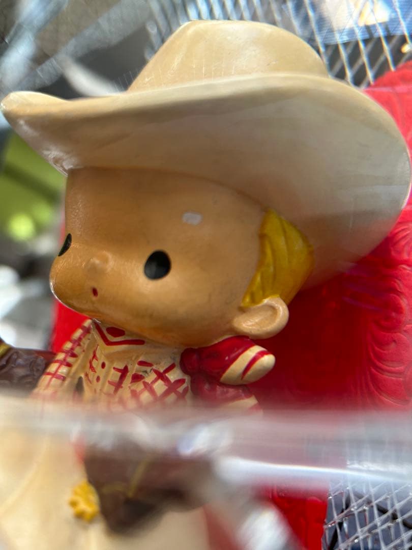 内藤ルネ カウボーイ 貯金箱 昭和レトロ ＄