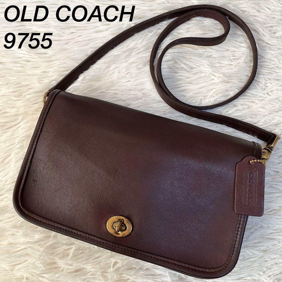 【美品】オールドコーチ　9755 USA製 グラブタンレザー　ショルダーバッグ