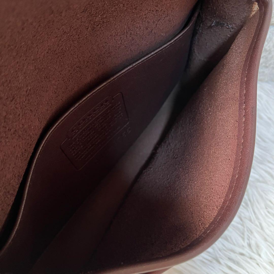 【美品】オールドコーチ　9755 USA製 グラブタンレザー　ショルダーバッグ