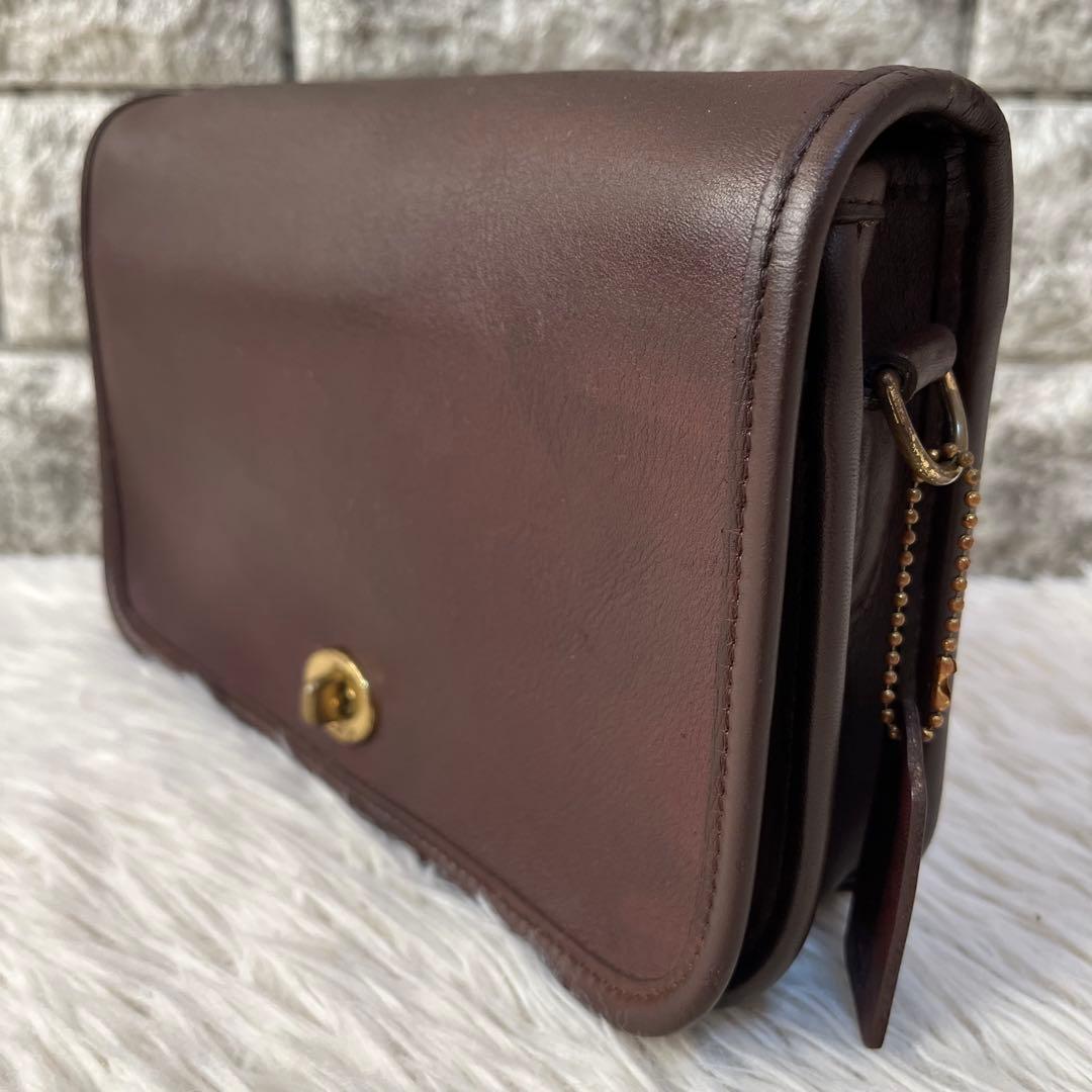 【美品】オールドコーチ　9755 USA製 グラブタンレザー　ショルダーバッグ