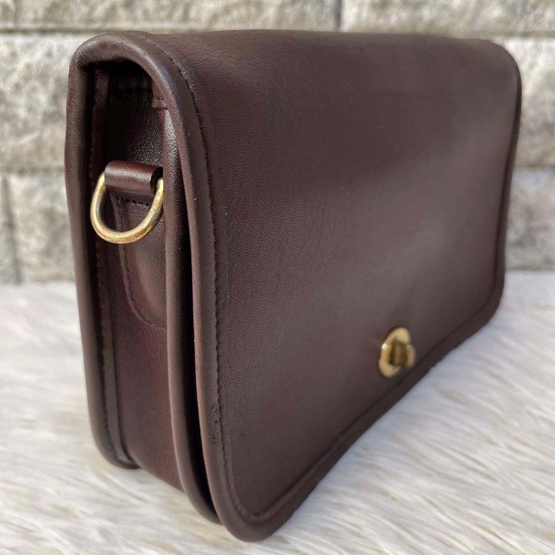 【美品】オールドコーチ　9755 USA製 グラブタンレザー　ショルダーバッグ