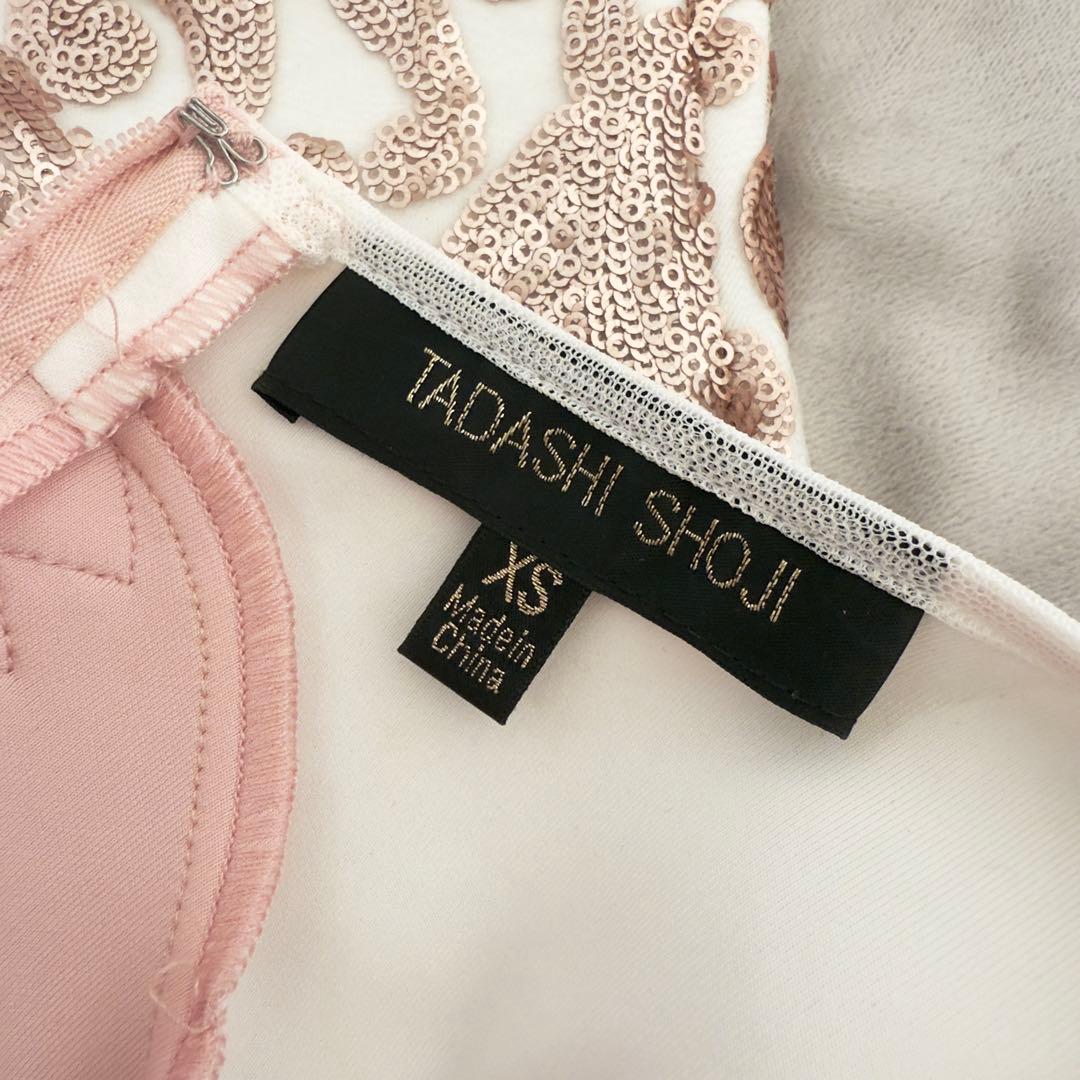 【美品】タダシショージ ピンク ノースリーブ パーティドレス サイズ2