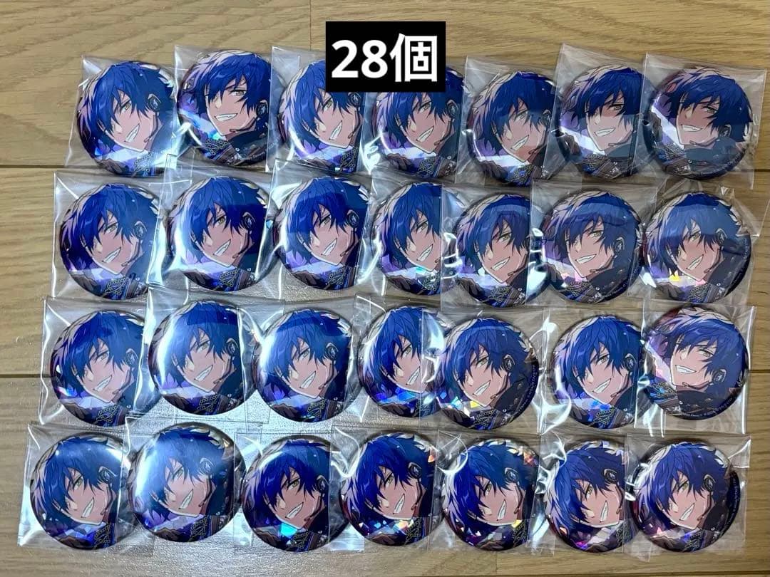 缶バッジ 28個 あんスタ プロセカ コラボ ホログラム 漣ジュン