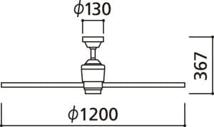 WF 249 チャコールグレー シーリングファン