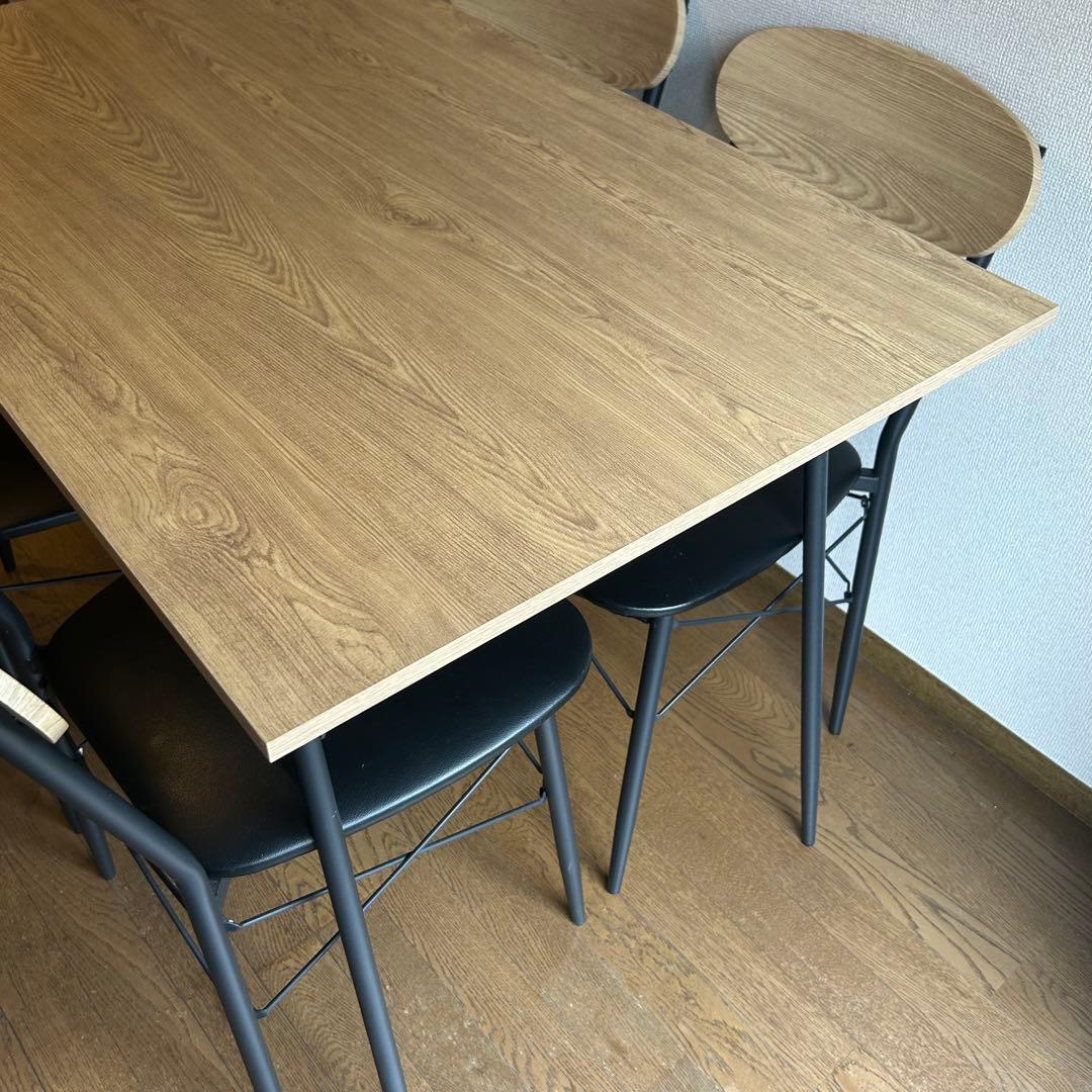 ナチュラルウッド ダイニングテーブル　５点セット