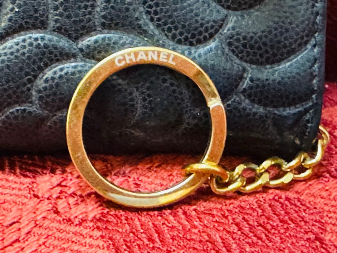 美品✨CHANEL カメリア キーケース　黒　ブラック　ゴールド　レア