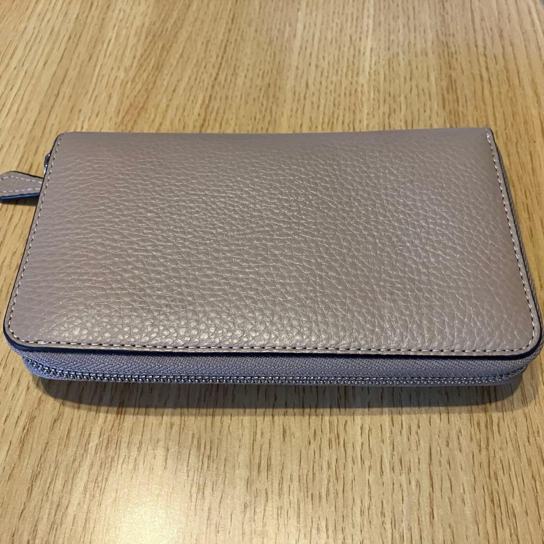 ハイビスカス　COACH ミディアム　ジップウォレットウィズフローラル