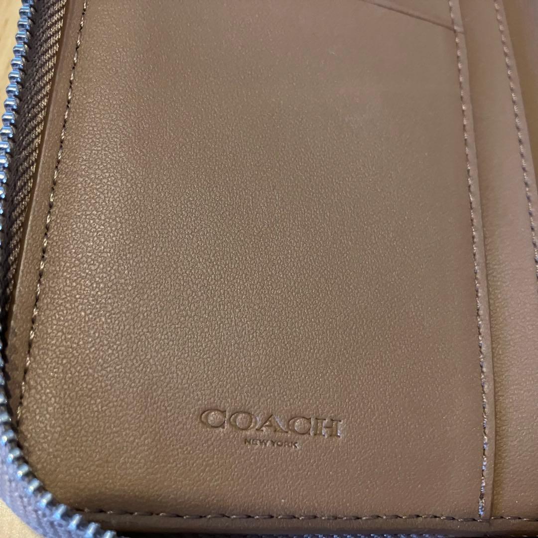 ハイビスカス　COACH ミディアム　ジップウォレットウィズフローラル