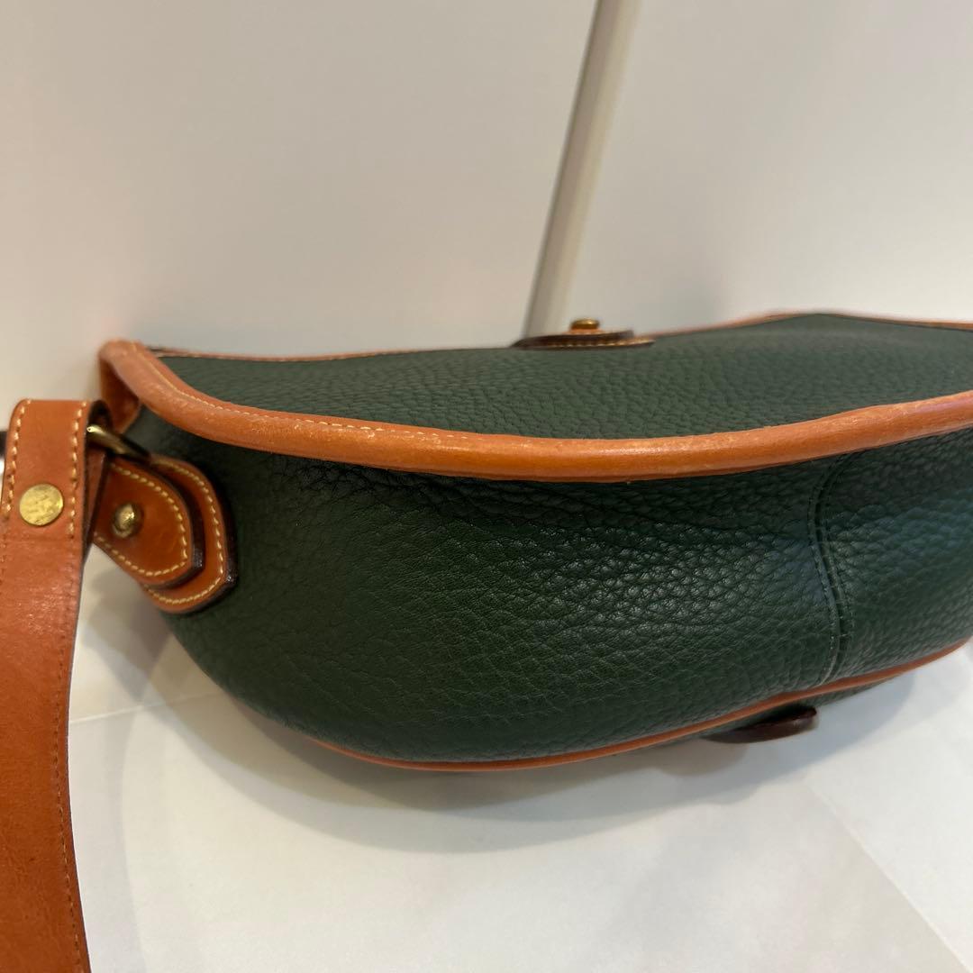 DOONEY&BOURKE USA製 レザーショルダーバッグ グリーン 美品