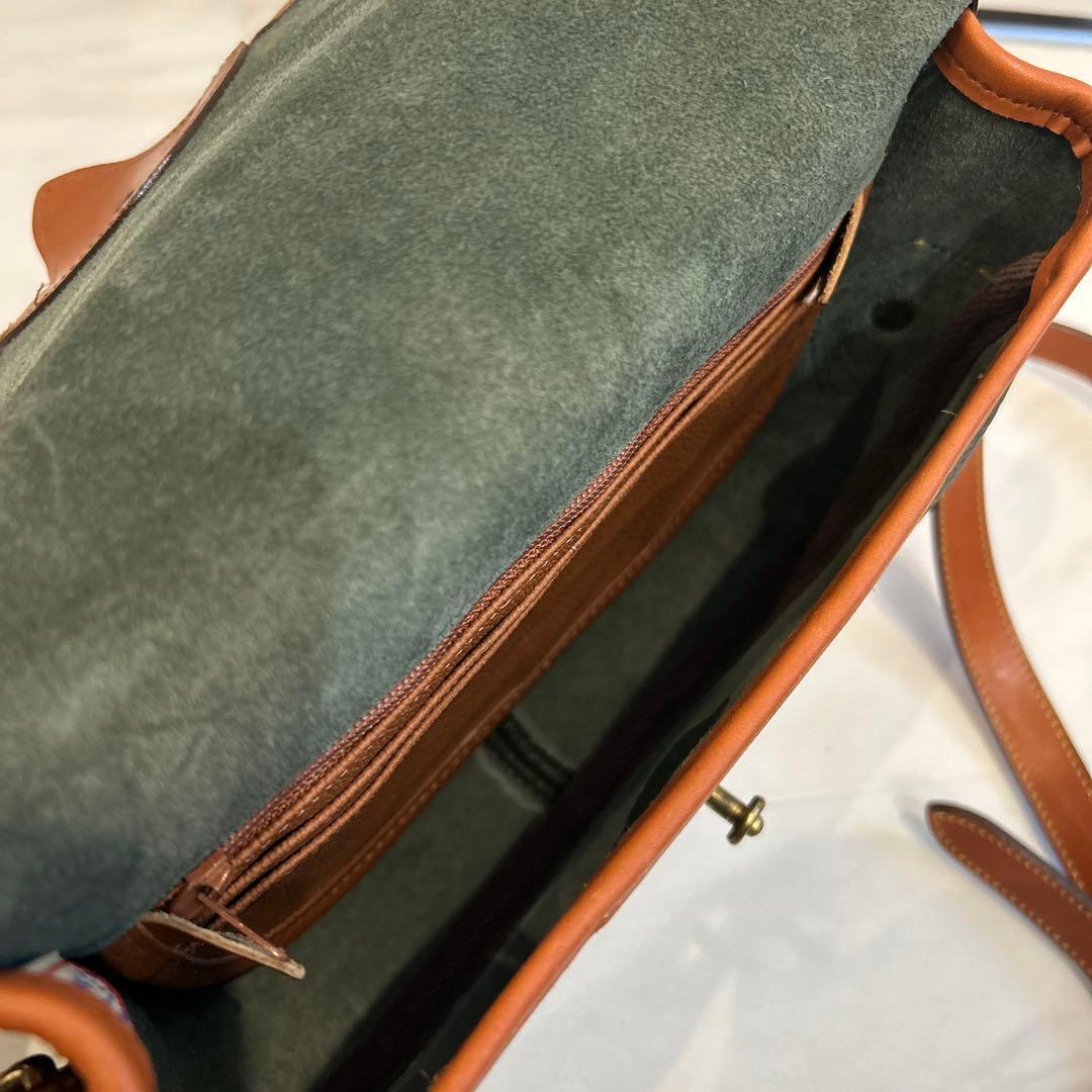 DOONEY&BOURKE USA製 レザーショルダーバッグ グリーン 美品