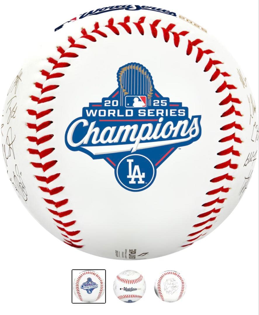 2025年ワールドシリーズ優勝記念サインボール ドジャース 大谷選手 山本投手