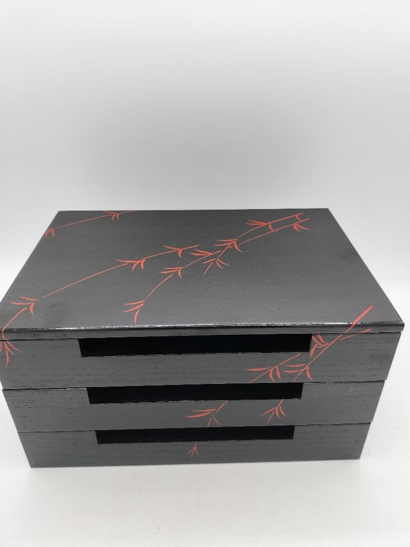 c755 菓子器 鵬雲斎好 三段田楽 京塗 北村葵春 木箱 茶道具 古物