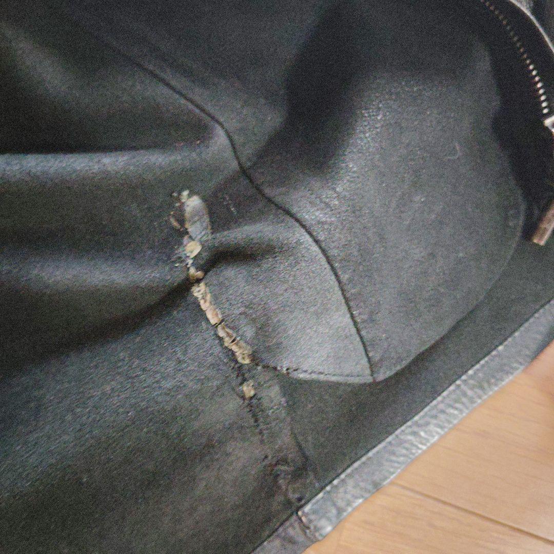 訳ありGiorgio Armani シングルライダースジャケット 50 黒