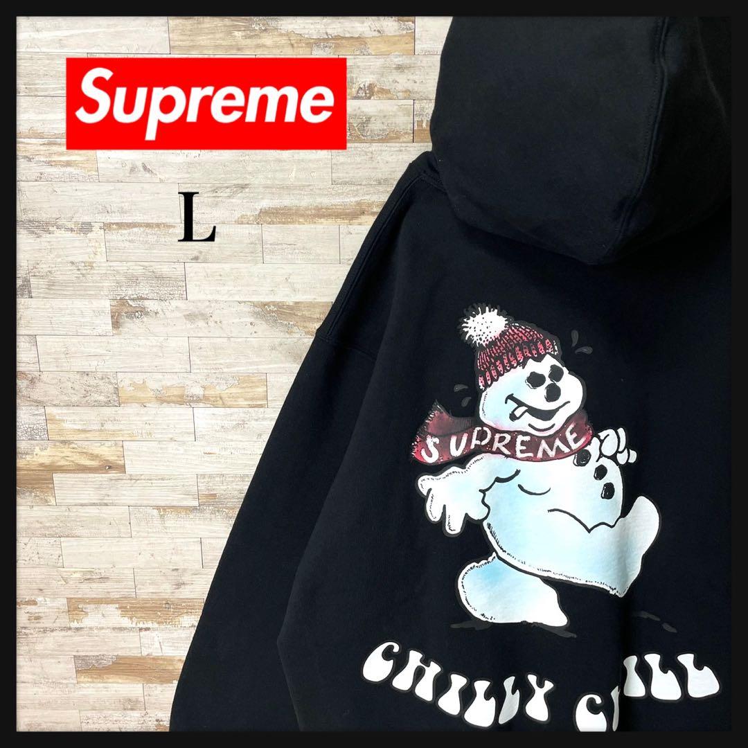 3307 U【極美品】シュプリーム☆スノーマン パーカー パーカー ブラック