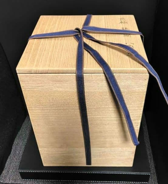 末岡信彦 色絵藤之図八角壷 共箱　色絵磁器