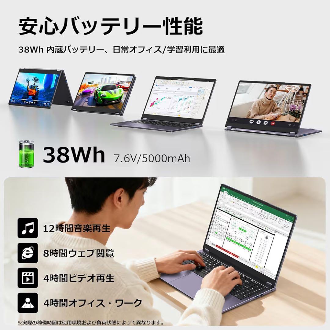 ノートパソコン Office搭載 15.6インチ タッチディスプレーノートPC