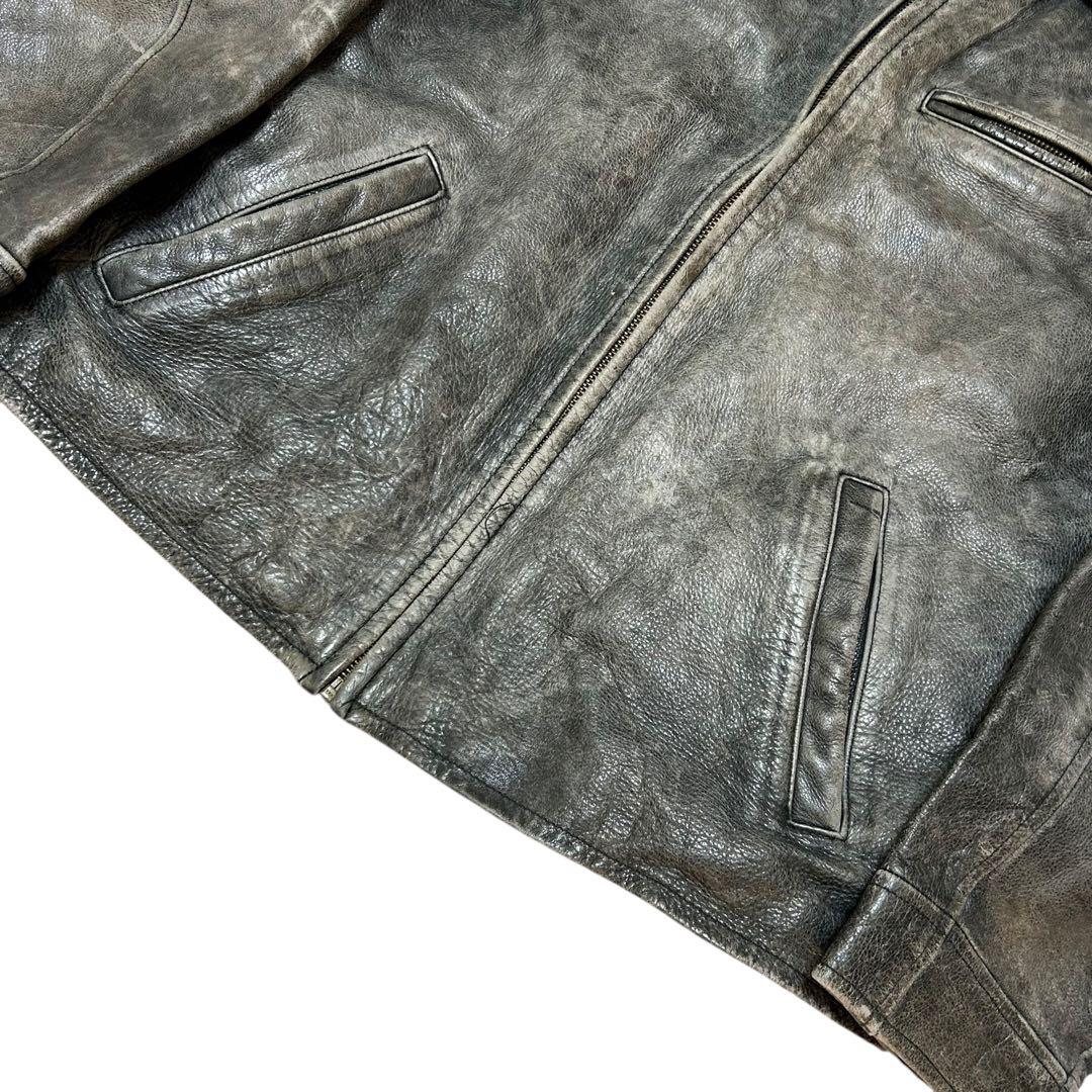 希少　Eddie Bauer レザージャケット　シングルライダース　雰囲気◎