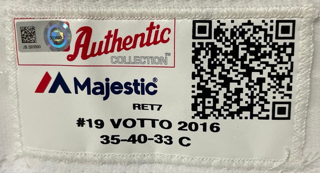 Joey Votto 2016年ゲーム実使用ホームパンツ　7回裏にホームラン