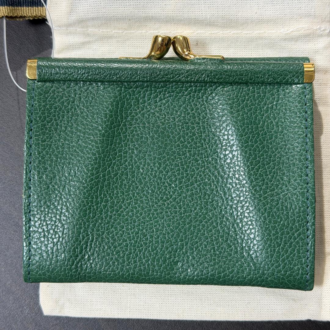 【新品未使用】イルビゾンテ 二つ折り がま口 財布 グリーン