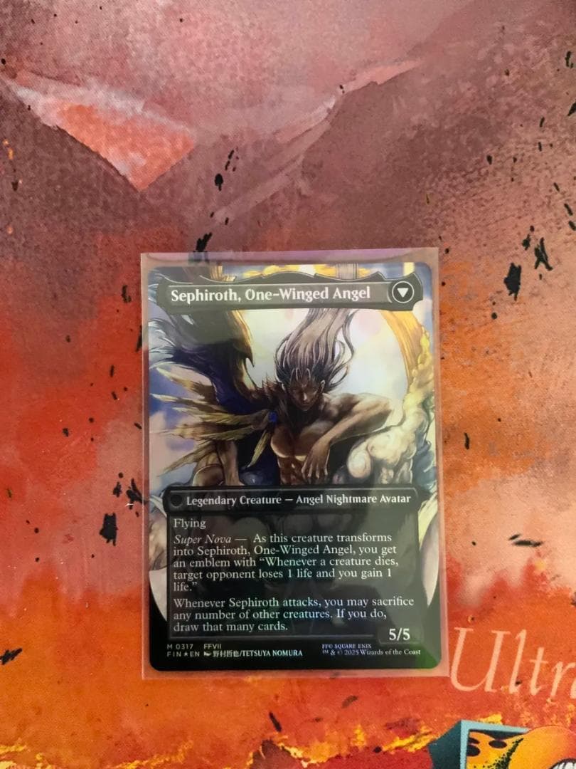 mtg FF コラボ ボーダーレスfoil 威名のソルジャー、セフィロス 英語版