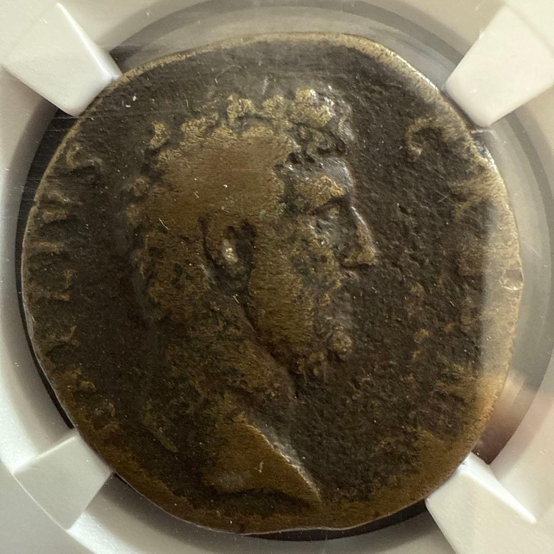 ローマ帝国 アエリウス・カエサル AD136-138 NGC鑑定済み 古代