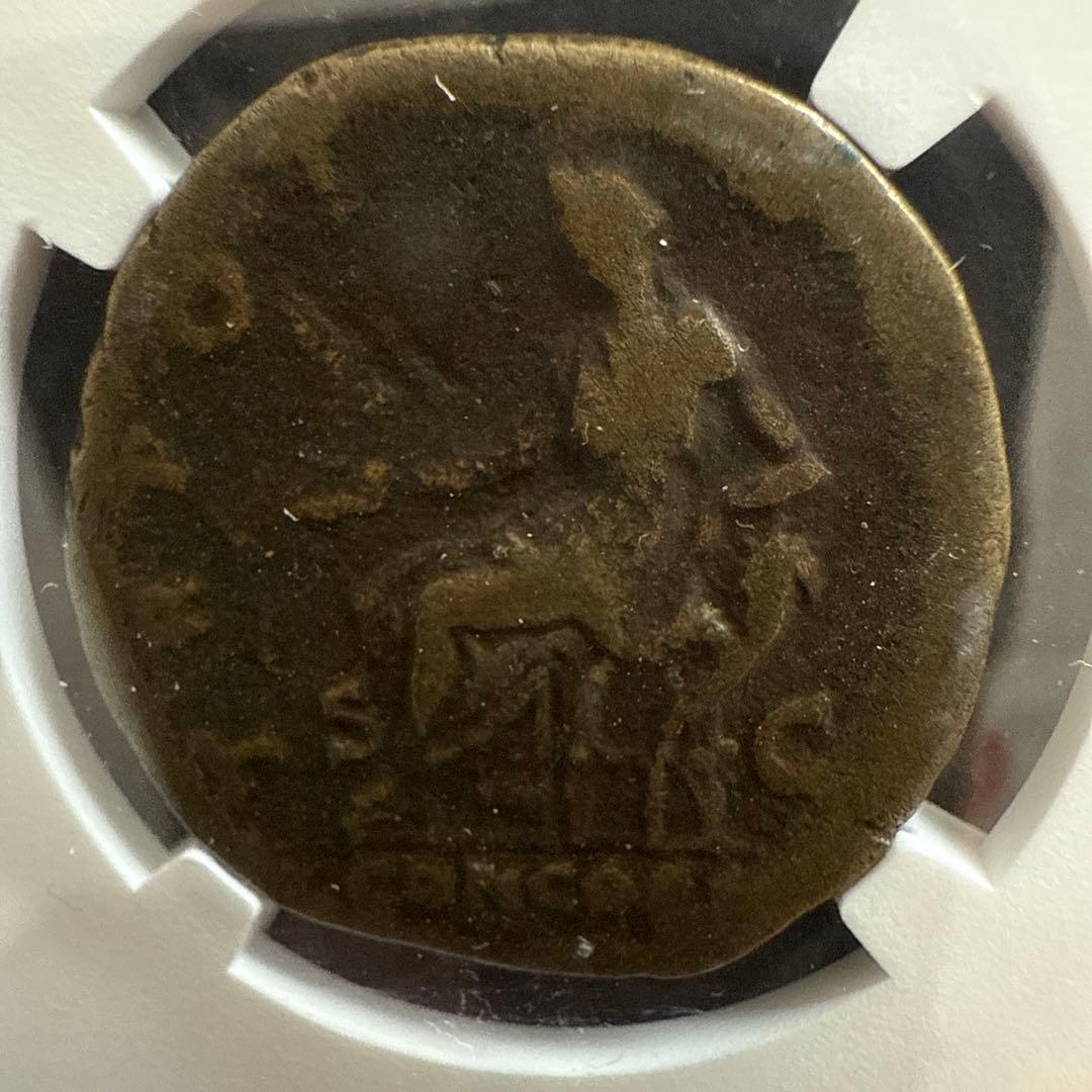 ローマ帝国 アエリウス・カエサル AD136-138 NGC鑑定済み 古代
