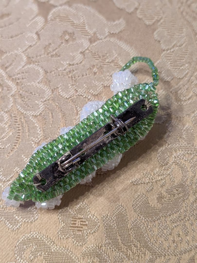 ★美品★APROSIO & CO. ビーズ スズラン ブローチ