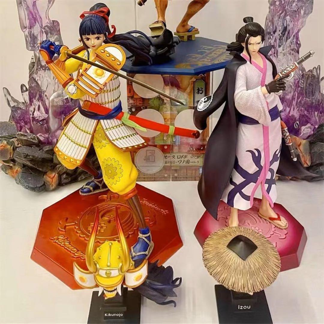 ONE PIECE イゾウ 菊の丞 2体 ガレージキット ガレキ スタチュー①