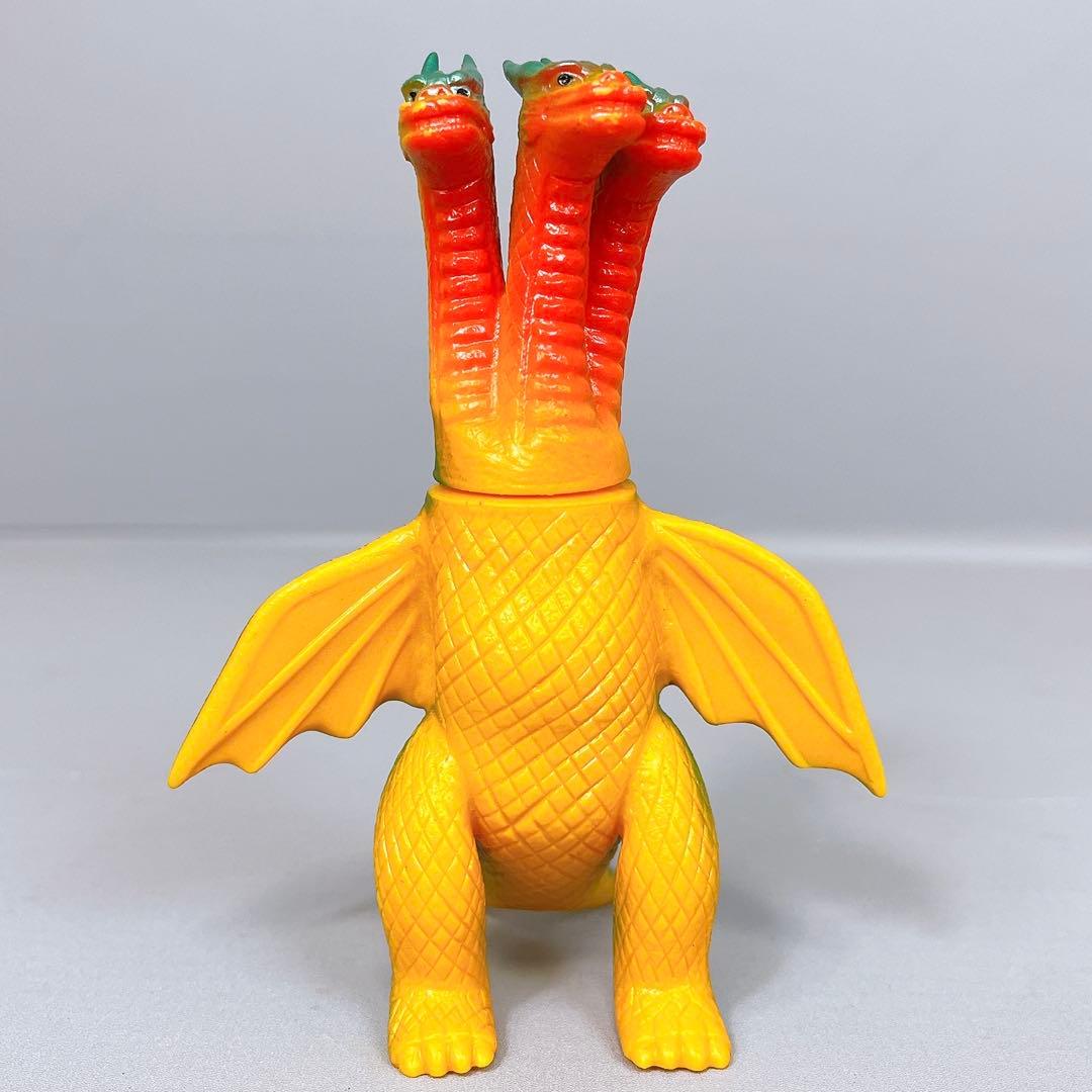 【激レアソフビ】当時物　ブルマァク　キングギドラ　ミドルサイズ　ツノ折れ無し