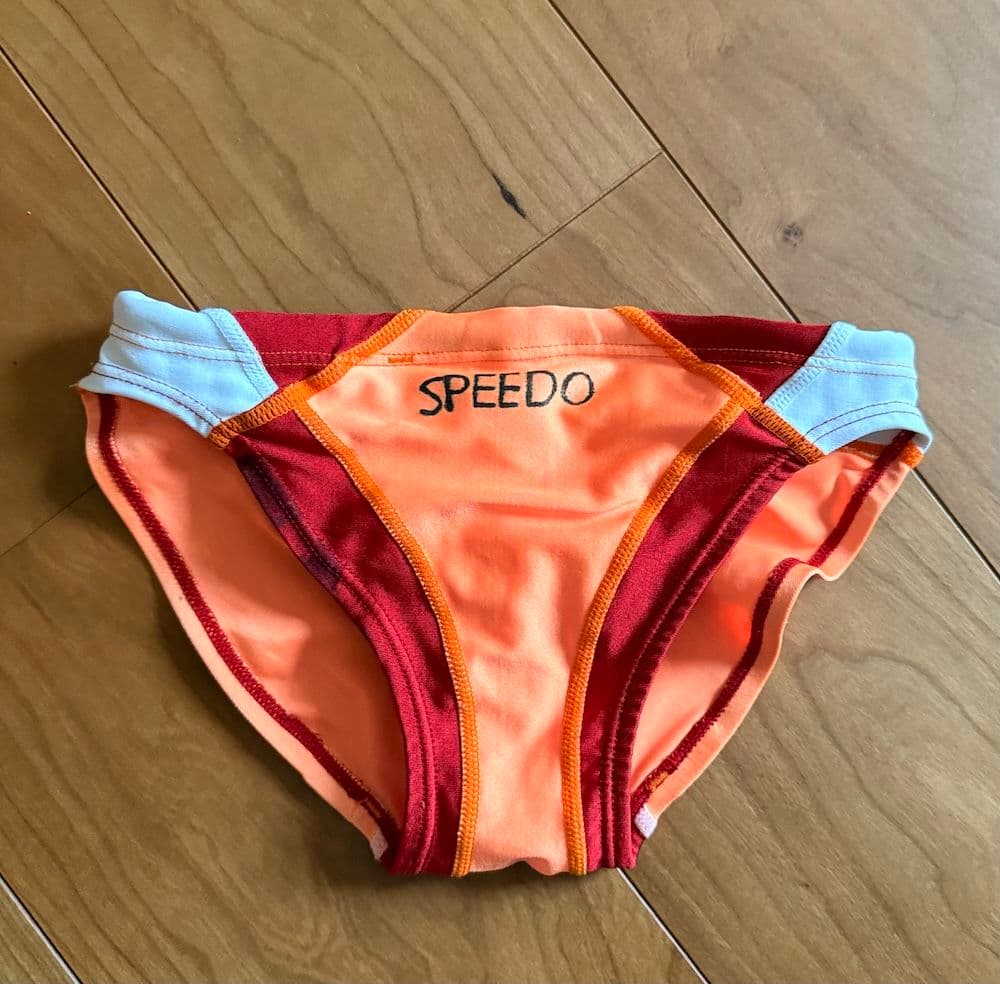 MIZUNO RQ632　オレンジ×レッド　ライフセーバー光沢 140 競パン