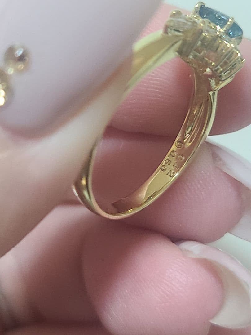 とらさま専用❤️濃色エイトリータ❤️パライバトルマリン　非加熱　リング　k18