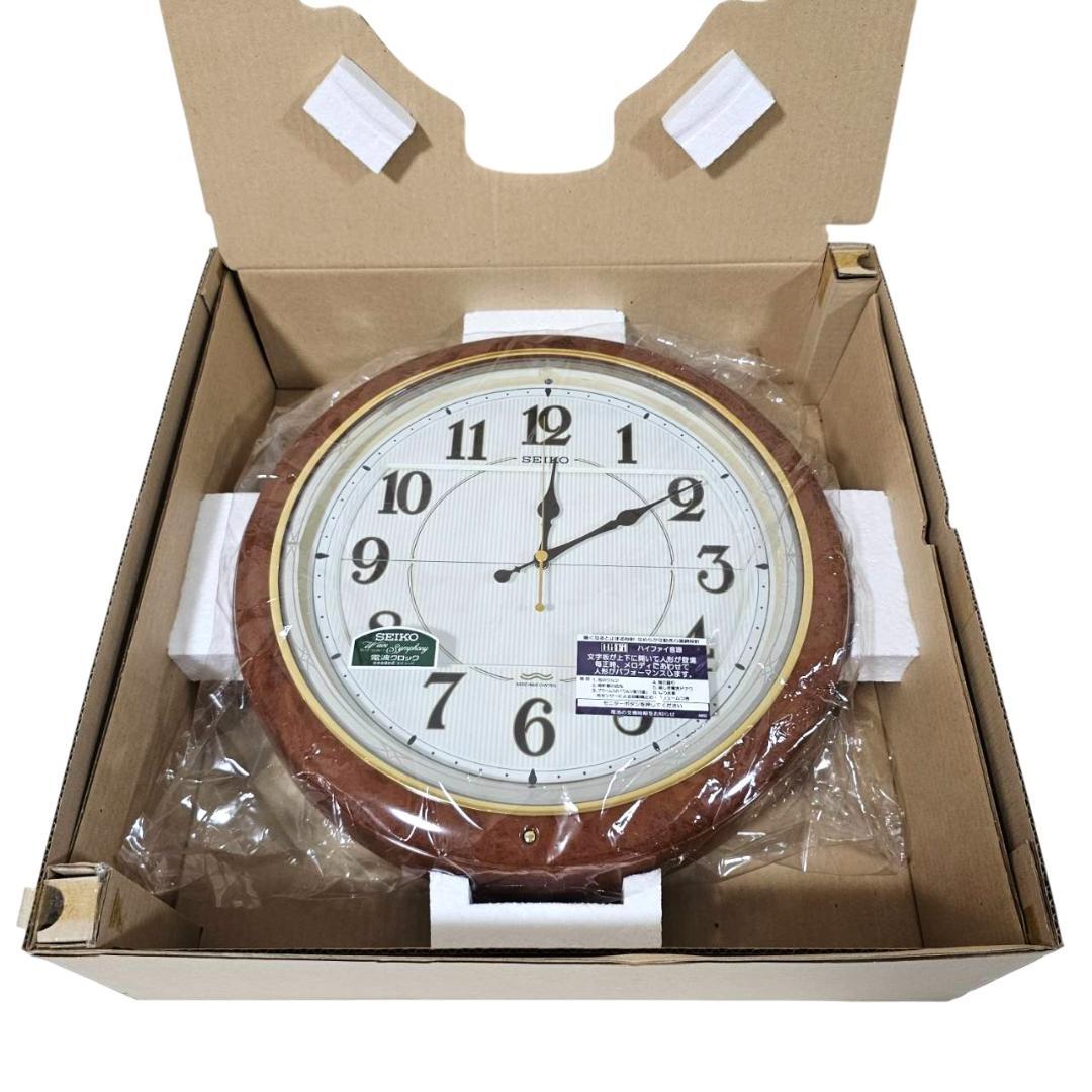 未使用級 SEIKO ウェーブシンフォニー RE559B 電波からくり掛時計