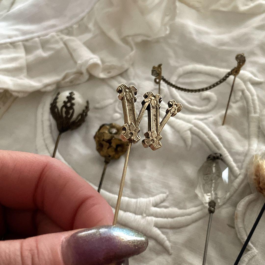 フランスアンティーク　エパングル　ハットピン　単品　8000